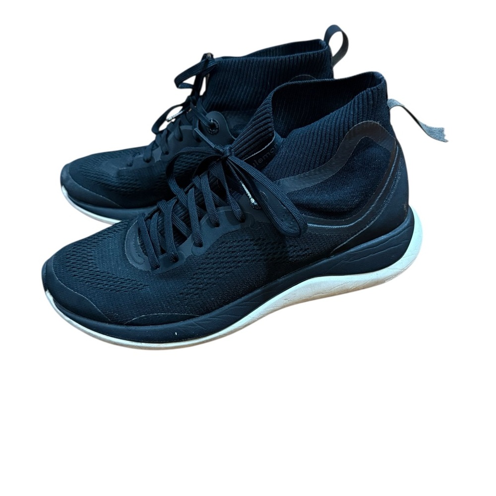 Lululemon ChargeFeel Workout Mid‎ Black Seamless Sneakers Running Shoes Sz 8.5